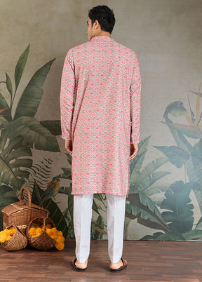 Pink Cotton Kurta & Pajama Set