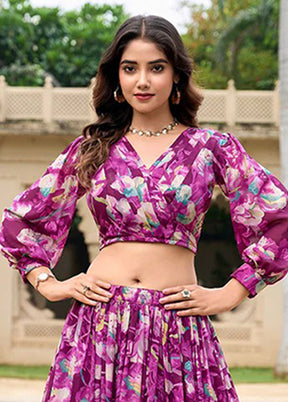 Lavender Georgette Lehenga Set