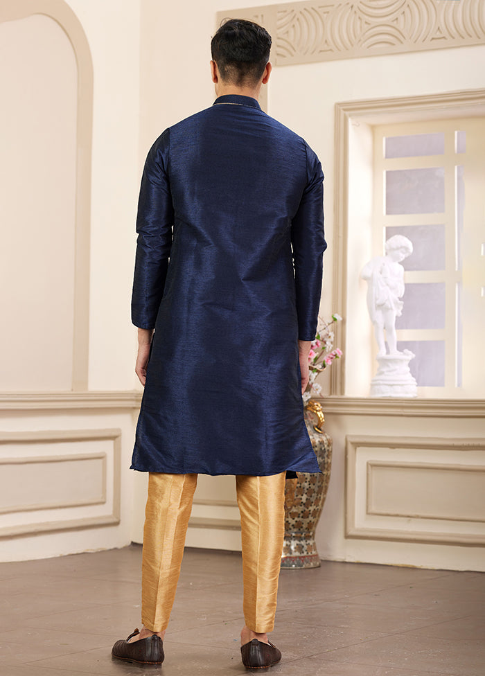 Blue Silk Kurta & Pajama Set