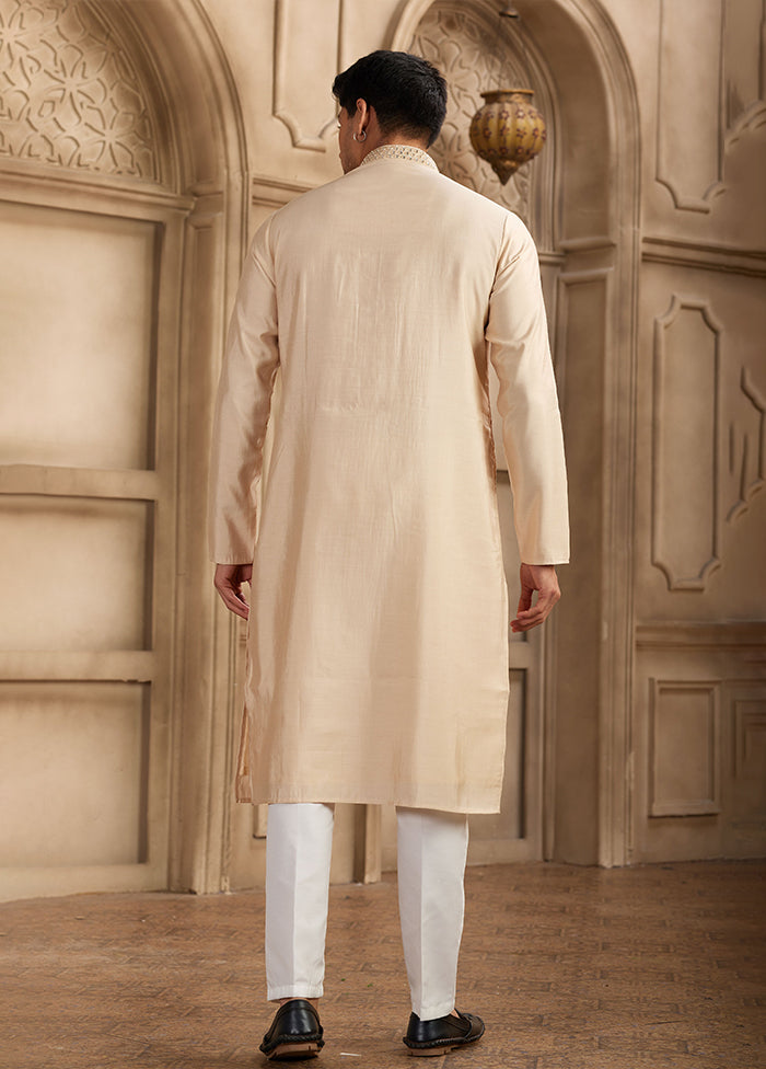Brown Silk Kurta & Pajama Set