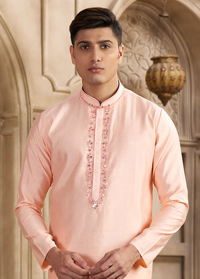 Pink Silk Kurta & Pajama Set
