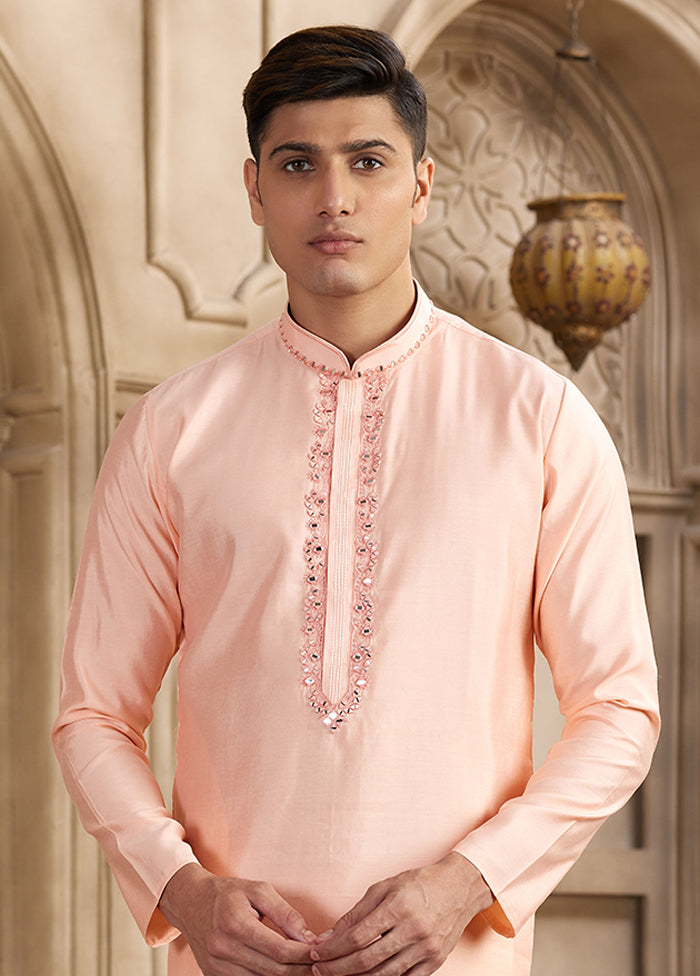 Pink Silk Kurta & Pajama Set