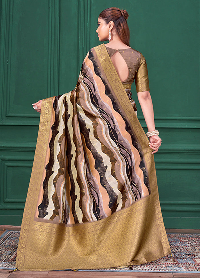 Purple Spun Silk Saree With Blouse Piece