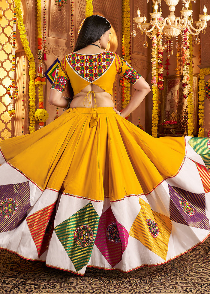 Yellow Viscose Dupatta Lehenga Set