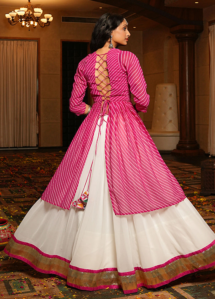 White Georgette Lehenga Set