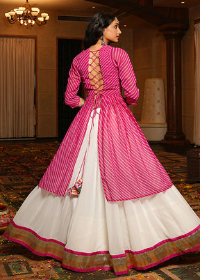 White Georgette Lehenga Set