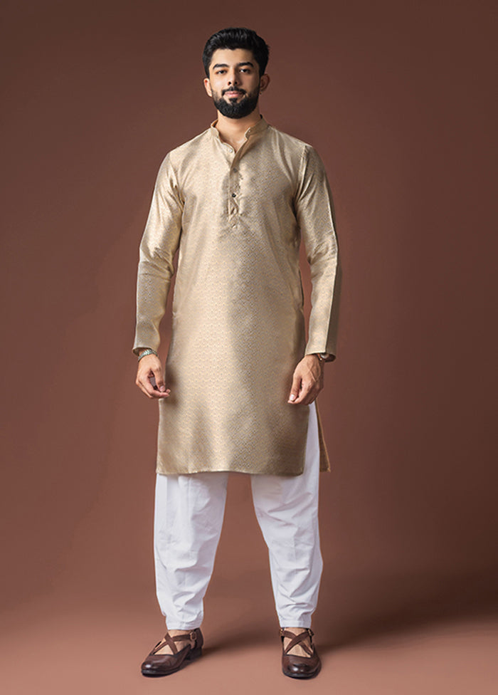 Brown Silk Kurta & Pajama Set