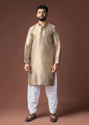 Brown Silk Kurta & Pajama Set