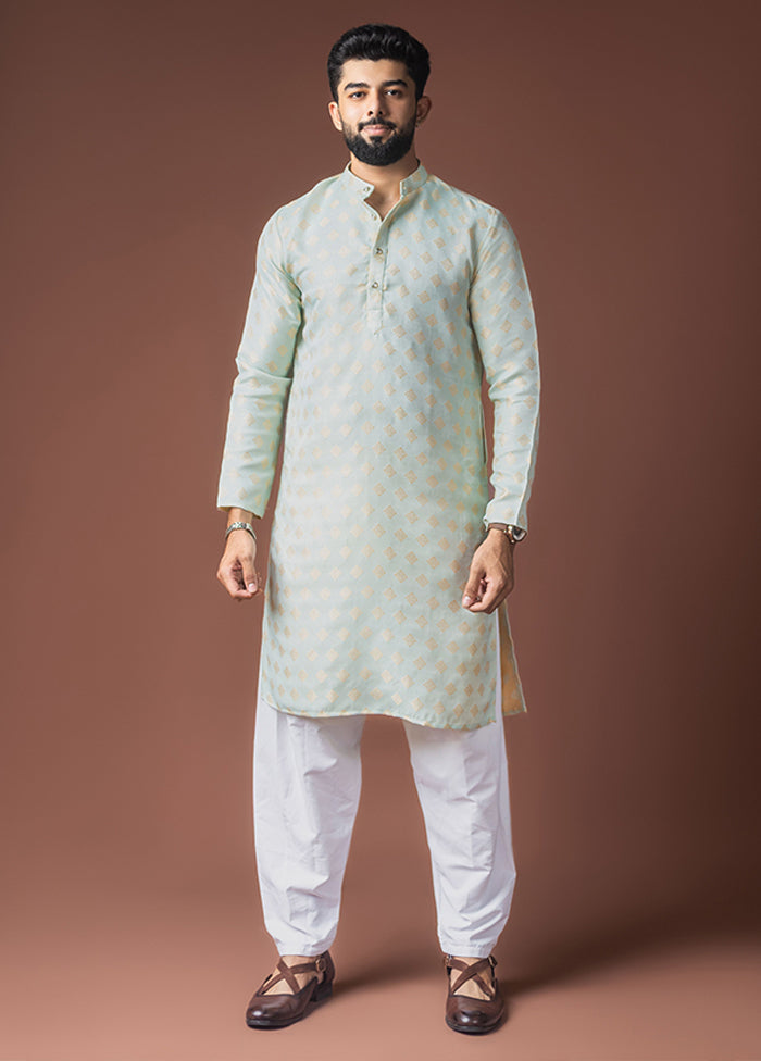 Green Silk Kurta & Pajama Set