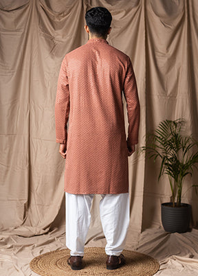 Red Silk Kurta & Pajama Set