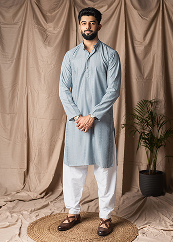 Blue Silk Kurta & Pajama Set