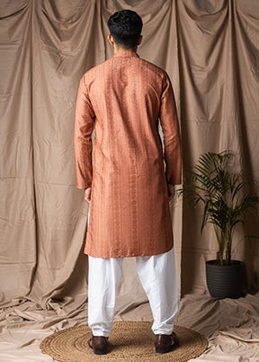 Red Silk Kurta & Pajama Set