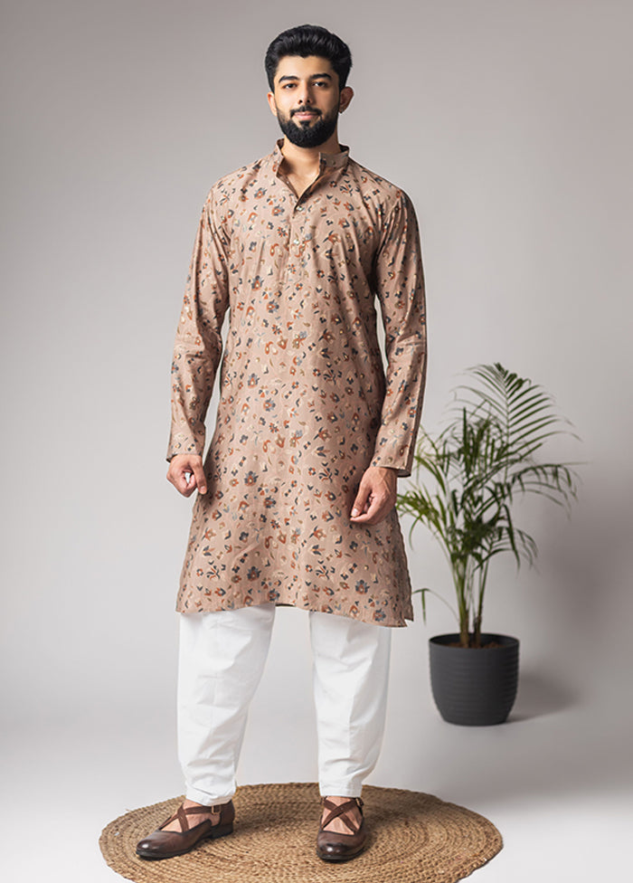 Brown Silk Kurta & Pajama Set