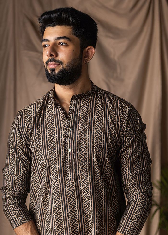 Black Silk Kurta & Pajama Set