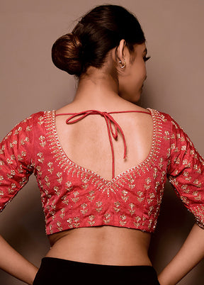 Pink Silk Designer Blouse - Indian Silk House Agencies