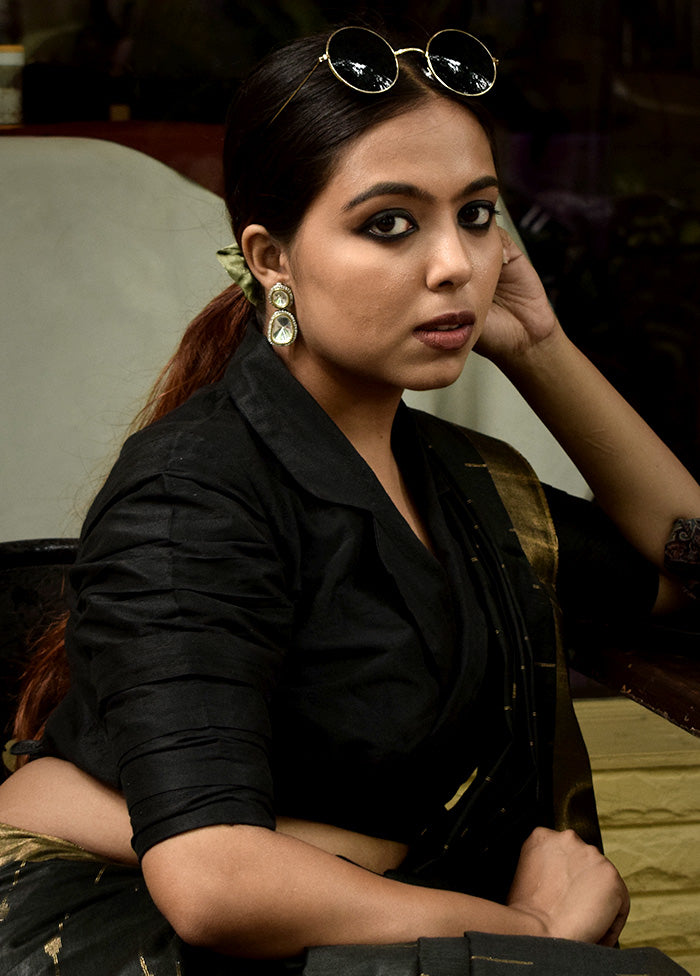 Black Silk Designer Blouse - Indian Silk House Agencies