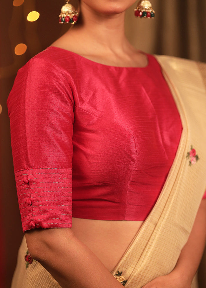 Rani Pink Dupion Silk Designer Blouse