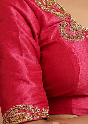Rani Pink Dupion Silk Designer Blouse