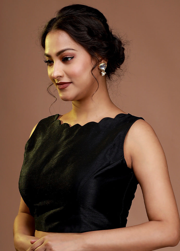 Black Silk Designer Blouse - Indian Silk House Agencies