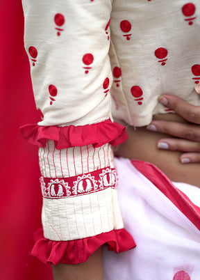 Cream Dupion Silk Designer Blouse - Indian Silk House Agencies