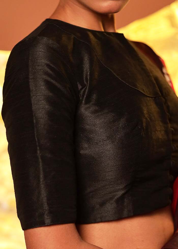 Black High Neck Designer Blouse Piece