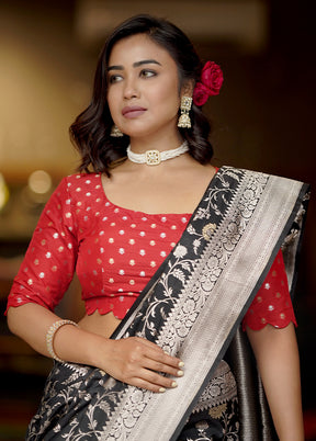 Red Brocade  Designer Blouse - Indian Silk House Agencies