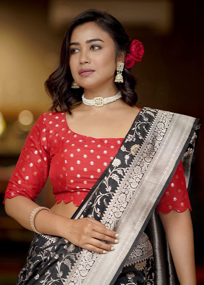 Red Brocade  Designer Blouse - Indian Silk House Agencies