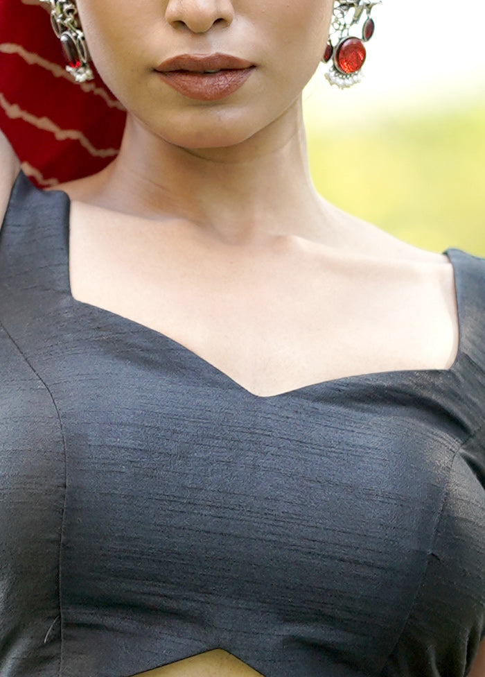 Black Dupion Silk Designer Blouse