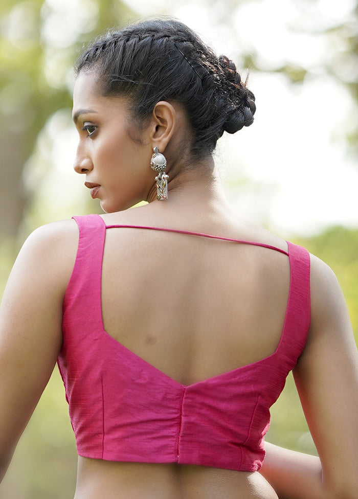 Rani Pink Dupion Silk Designer Blouse