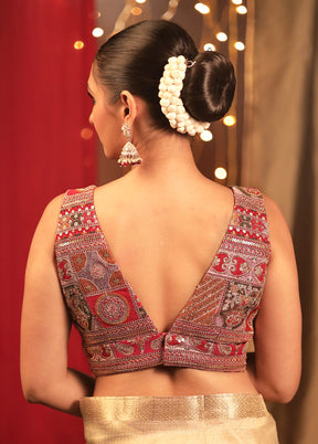 Rani Pink Embroidered Designer Blouse