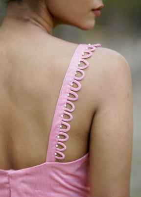 Pink Cotton Silk Designer Blouse