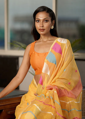 Orange Dupion Silk Designer Blouse