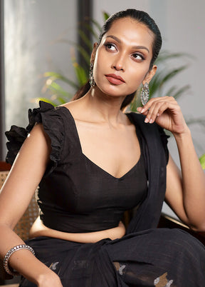 Black Dola Silk Designer Blouse