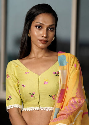 Mint Green Cotton Designer Blouse