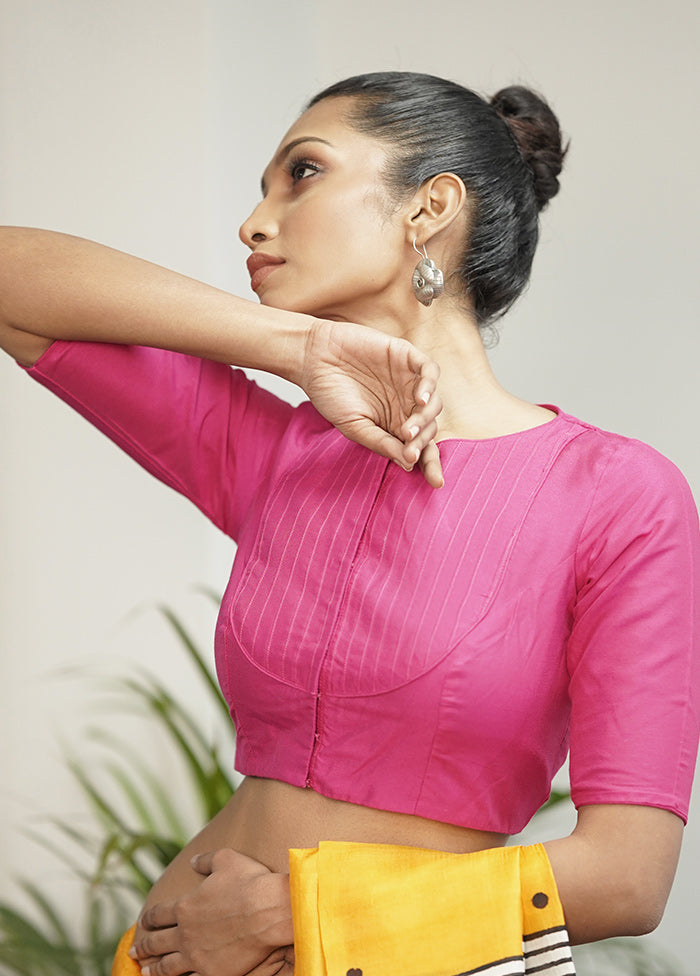 Rani Pink Cotton Silk Designer Blouse