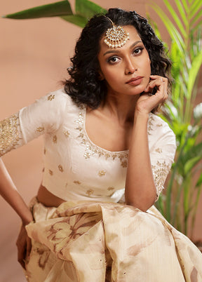 White Silk Designer Blouse