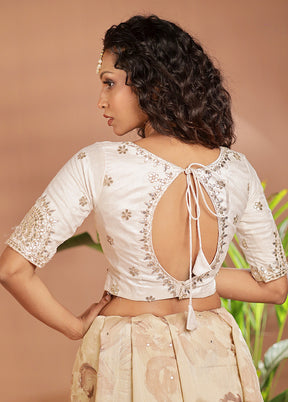 White Silk Designer Blouse