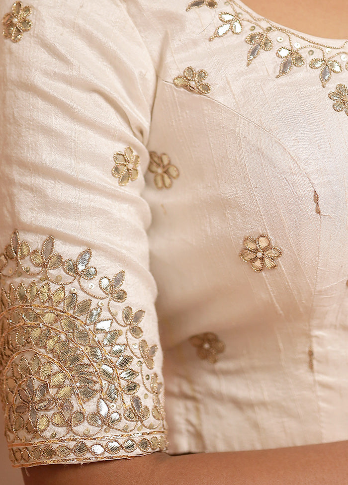 White Silk Designer Blouse