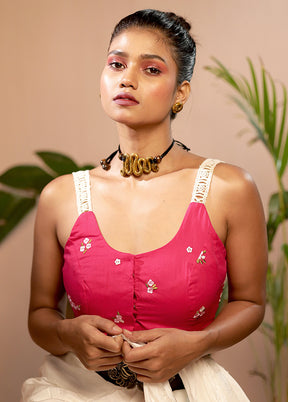 Rani Pink Cotton Designer Blouse