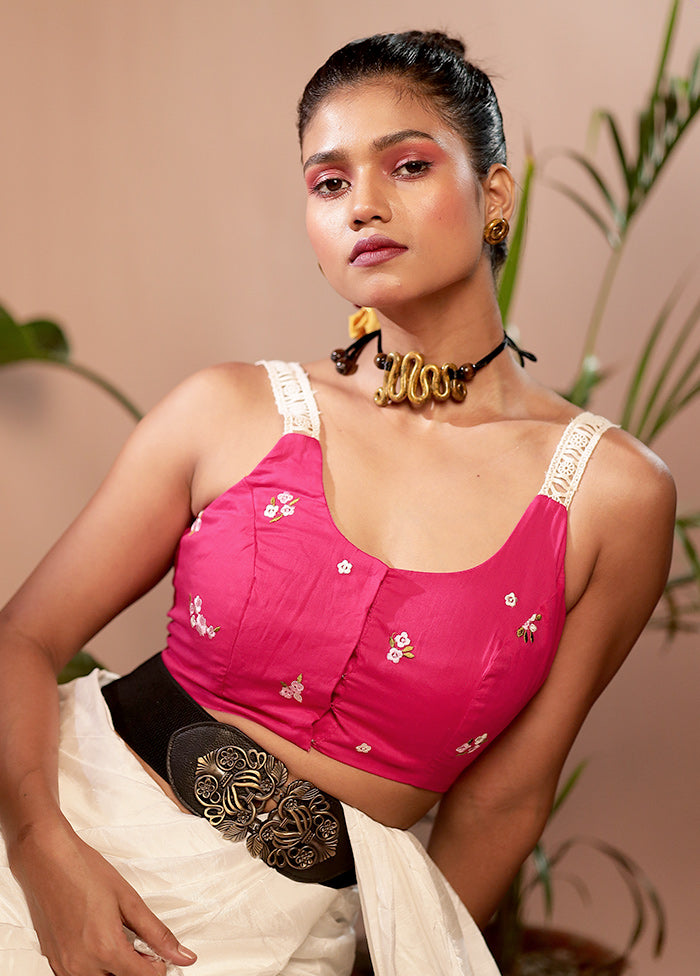 Rani Pink Cotton Designer Blouse