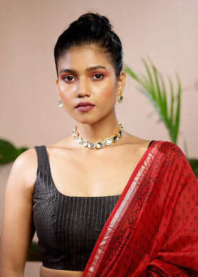 Black Dupion Silk Designer Blouse