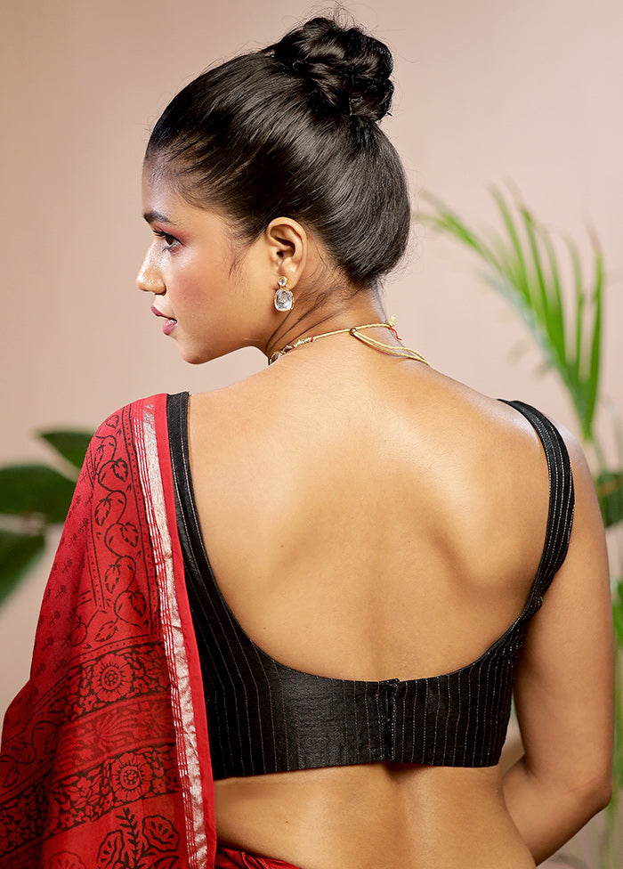 Black Dupion Silk Designer Blouse