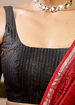 Black Dupion Silk Designer Blouse