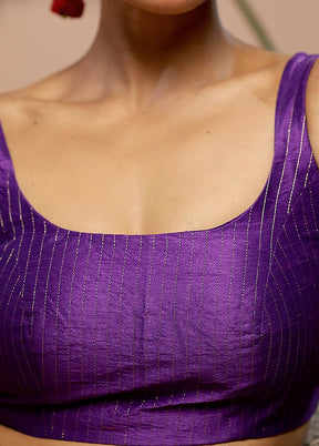 Purple Dupion Silk Designer Blouse