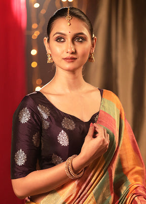 Purple Brocade Designer Blouse