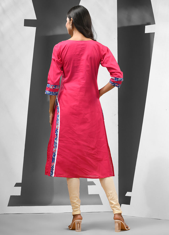 Pink Readymade Cotton Kurti - Indian Silk House Agencies