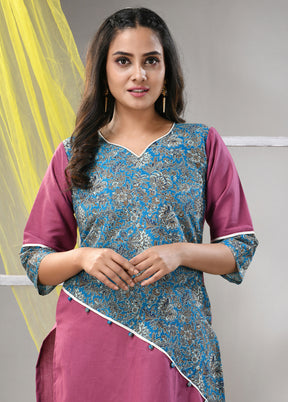 Mauve Readymade Cotton Kurti - Indian Silk House Agencies