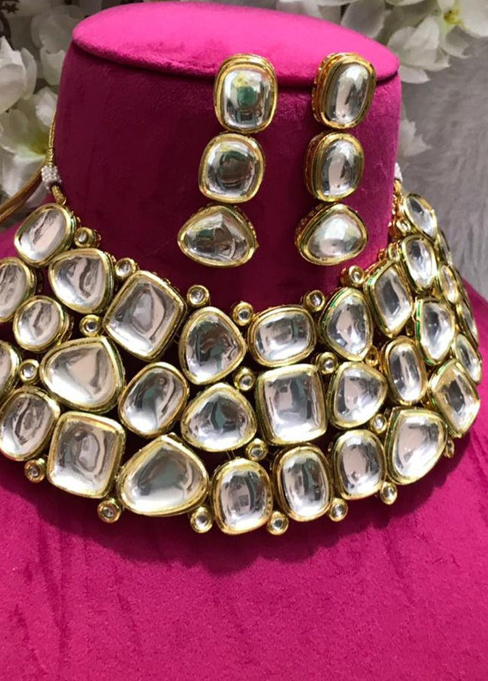 White Kundan Jewellery Set - Indian Silk House Agencies