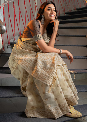 Brown Tant Cotton Saree With Blouse Piece