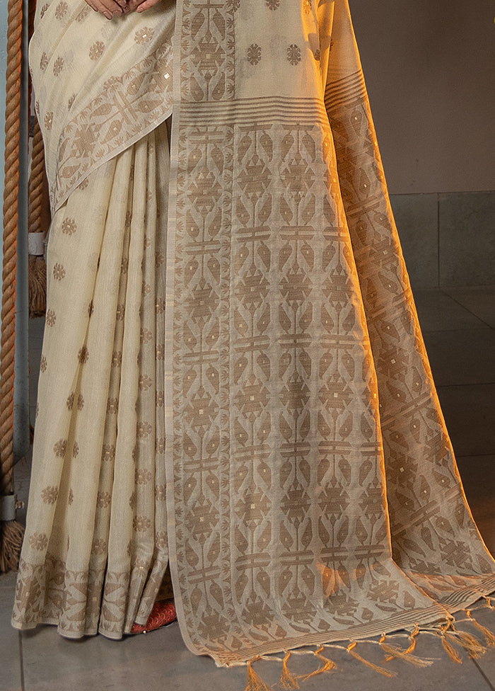 Brown Tant Cotton Saree With Blouse Piece